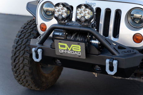 DV8 Offroad Fairlead Mounted Flip-Up License Plate Bracket DV8 Offroad License Plate Relocation  AXOPROS