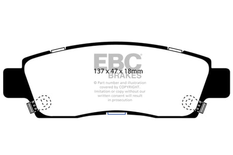 EBC 07+ Buick Enclave 3.6 Greenstuff Rear Brake Pads EBC Brake Pads - Performance  AXOPROS