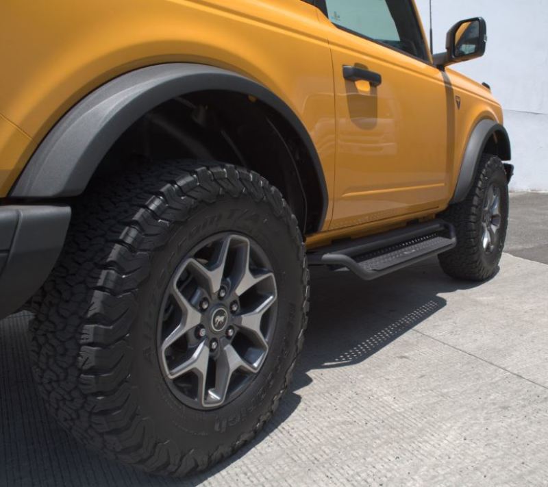 Go Rhino 2021+ Ford Bronco Dominator Extreme D1 Side Steps w/Brackets - Textured Black Go Rhino Side Steps  AXOPROS