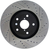 StopTech 05-10 Subaru Impreza WRX/STi Slotted & Drilled Left Front Rotor Stoptech Brake Rotors - Slot & Drilled  AXOPROS
