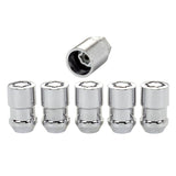 McGard Wheel Lock Nut Set - 5pk. (Cone Seat) M12X1.5 / 3/4 Hex / 1.46in. Length - Chrome McGard Lug Nuts  AXOPROS