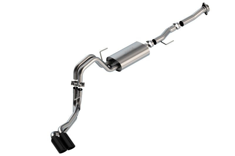 Borla F-150 2021 5.0L 2dr RC SB (122.8 WB) XL/XLT 3/2.25 DSE Cat-Back S-Type Black Chrome Tips Borla Catback  AXOPROS