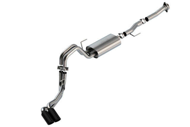 Borla F-150 2021 5.0L 2dr RC SB (122.8 WB) XL/XLT 3/2.25 DSE Cat-Back S-Type Black Chrome Tips Borla Catback  AXOPROS