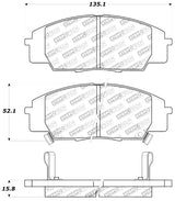 StopTech Performance 00-09 S2000/06+ Civic Si/02-06 RSX-S (non base) Front Brake Pads Stoptech Brake Pads - Performance  AXOPROS
