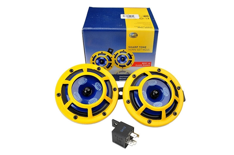 Hella Sharptone Horn Kit 12V 415/350Hz Yellow (3BB922000731 = H31000001) (Min Qty 360) Hella Horns  AXOPROS
