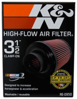 K&N Universal Rubber Filter 3 1/2inch ID FLG / 6inch Base / 4-5/8inch Top / 6inch Height K&N Engineering Air Filters - Universal Fit  AXOPROS