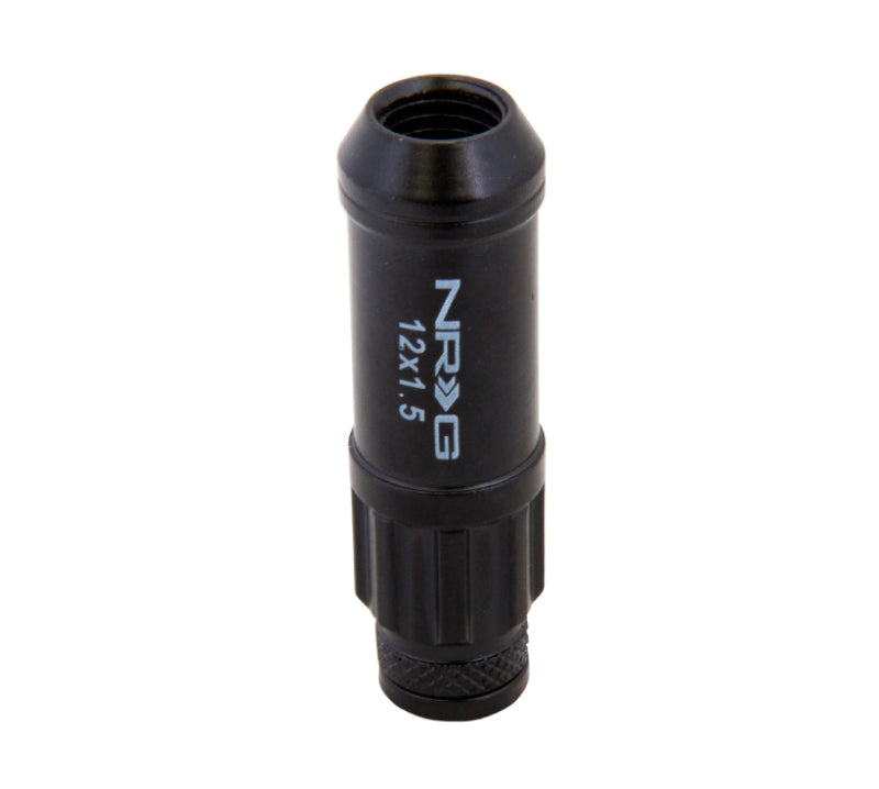 NRG 700 Series M12 X 1.5 Steel Lug Nut w/Dust Cap Cover Set 21 Pc w/Locks & Lock Socket - Black NRG Lug Nuts  AXOPROS