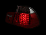 ANZO 2002-2005 BMW 3 Series E46 LED Taillights Red/Clear ANZO Tail Lights  AXOPROS
