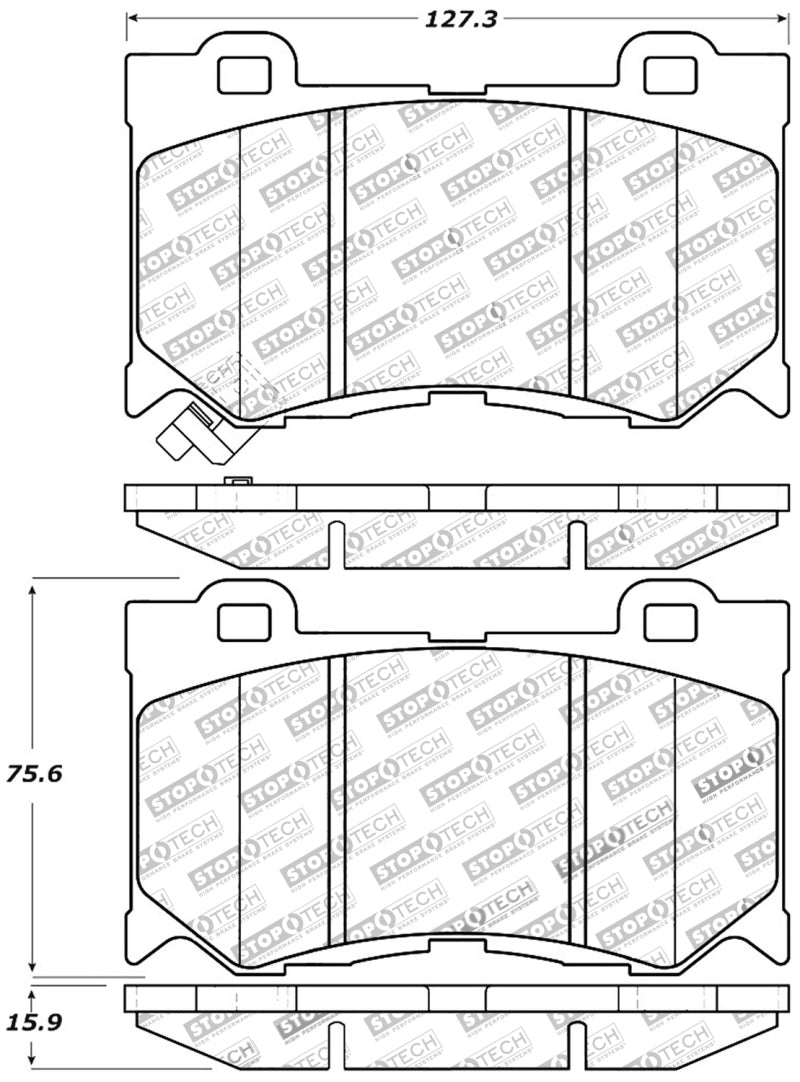 StopTech Performance 09-13 Infiniti FX35/FX37/FX45/FX50/08-13 G37 / 09-12 370Z Front Brake Pads Stoptech Brake Pads - Performance  AXOPROS