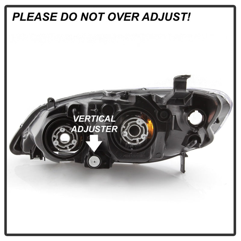 xTune 04-05 Honda Civic (Excl Hatchback/Si) OEM Style Headlights - Black (HD-JH-HC04-4D-AM-BK) SPYDER Headlights  AXOPROS