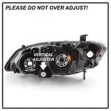 xTune 04-05 Honda Civic (Excl Hatchback/Si) OEM Style Headlights - Black (HD-JH-HC04-4D-AM-BK) SPYDER Headlights  AXOPROS