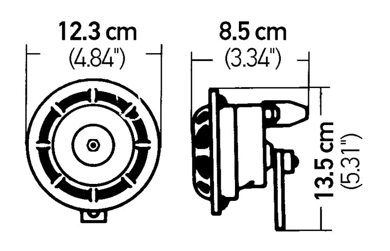 Hella Supertone Horn Set 24V 84w Black Hella Horns  AXOPROS