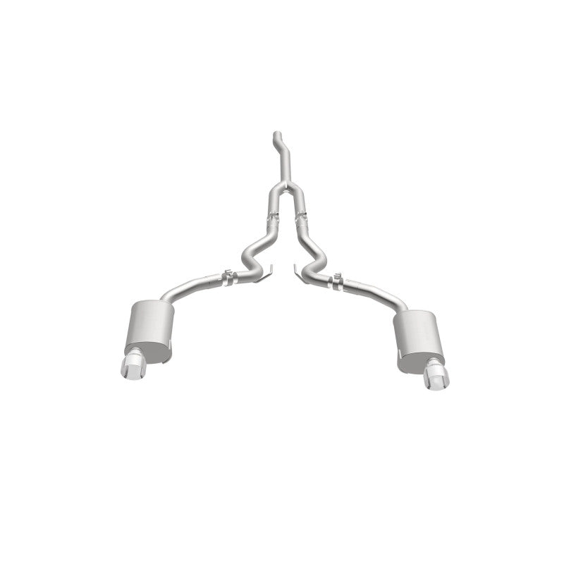 MagnaFlow Cat Back, SS, 2.5in, Street, Dual Split Polished 4.5in Tips 2015 Ford Mustang Ecoboost Magnaflow Catback  AXOPROS