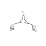 MagnaFlow Cat Back, SS, 2.5in, Street, Dual Split Polished 4.5in Tips 2015 Ford Mustang Ecoboost Magnaflow Catback  AXOPROS