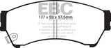 EBC 06-09 Ford Fusion 2.3 Yellowstuff Front Brake Pads EBC Brake Pads - Performance  AXOPROS