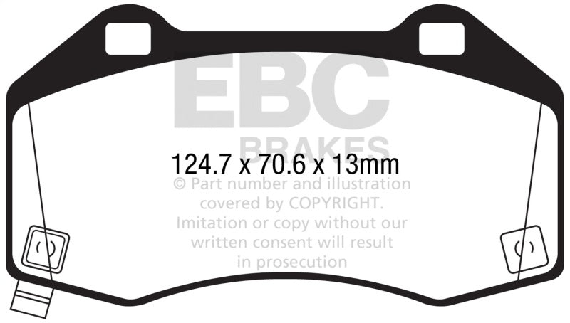 EBC 2016+ Mazda Miata MX-5 / 17-20 Fiat 124 Spider Abarth Yellowstuff Front Brake Pads EBC Brake Pads - Performance  AXOPROS