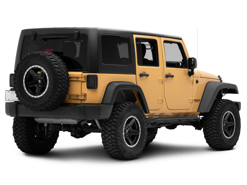 Raxiom 07-18 Jeep Wrangler JK LED Tail Lights- Black Housing (Smoked Lens) Raxiom Tail Lights  AXOPROS