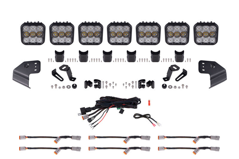 Diode Dynamics Bronco SS5 Sport CrossLink Windshield - White Combo Lightbar Kit Diode Dynamics Light Bars & Cubes  AXOPROS