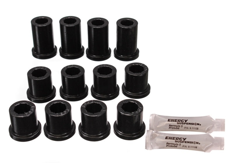 Energy Suspension 84-85 Toyota 4Runner 2 & 4WD Black Front Leaf Spring Bushing Set Energy Suspension Bushing Kits  AXOPROS