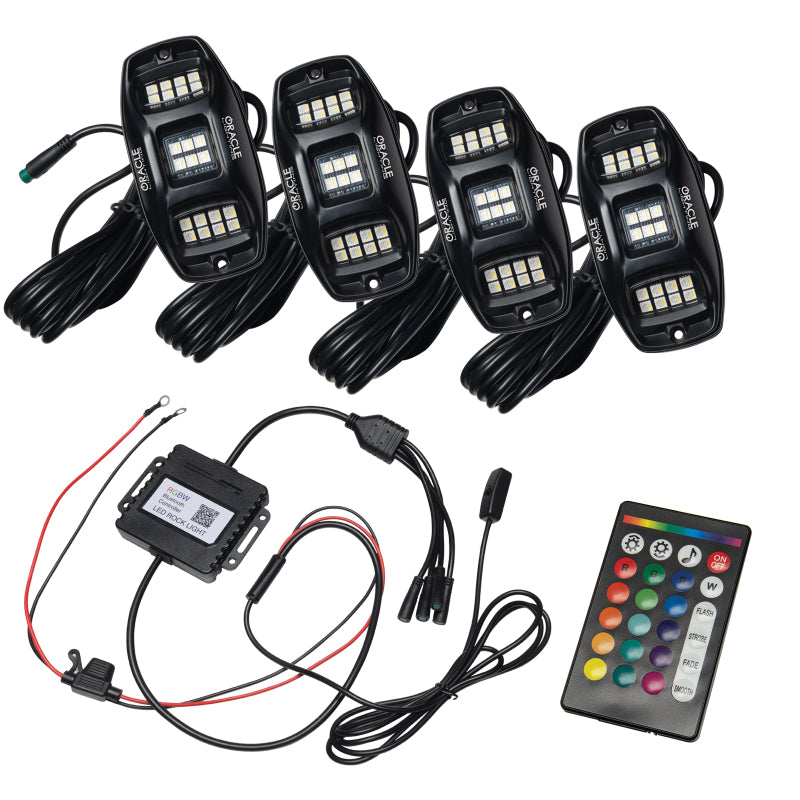 Oracle Underbody  RGB+W Wheel Well Rock Light Kit - 4 PCS - ColorSHIFT ORACLE Lighting Light Bars & Cubes  AXOPROS