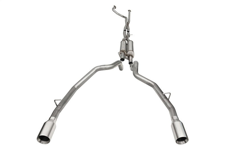 Corsa 2021-2024 Dodge Ram TRX Crew Cab Xtreme Catback Exhaust Dual Rear Satin Tip CORSA Performance Catback  AXOPROS