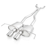 Stainless Works 2009-15 Cadillac CTS-V Coupe 3in Catback System X-Pipe S-Tube Mufflers 4in Tips Stainless Works Catback  AXOPROS
