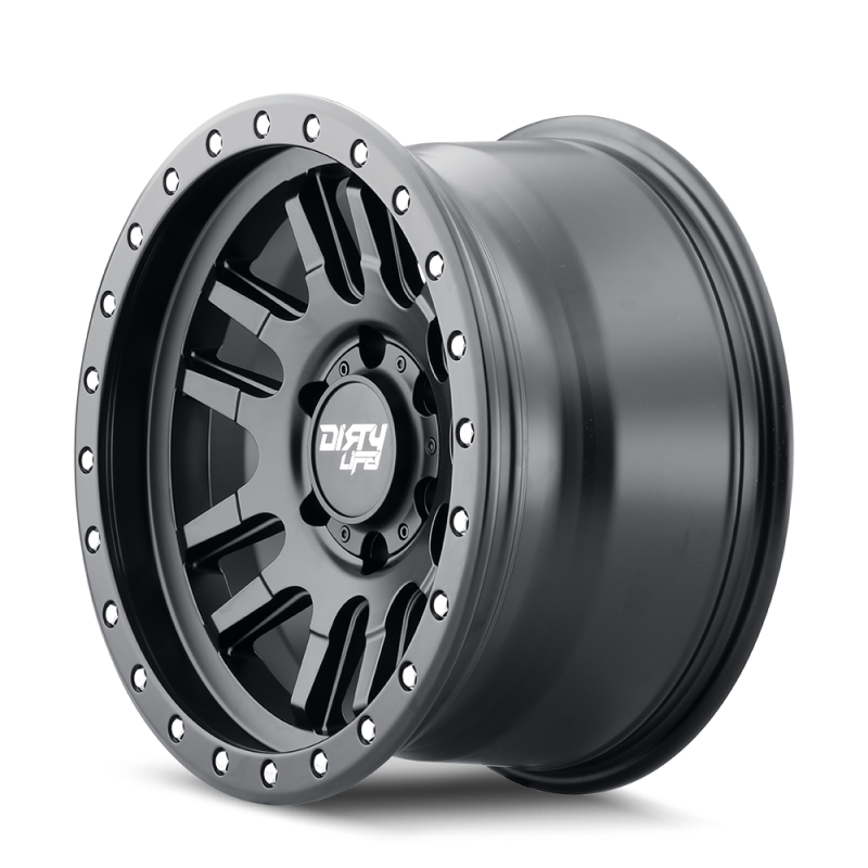 Dirty Life 9309 Canyon Pro 17x9/5x127 BP/-12mm Offset/71.5mm Hub Matte Black Wheel - Beadlock Dirty Life Wheels - Cast  AXOPROS