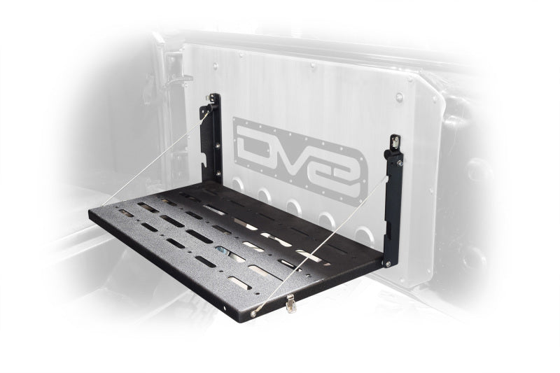DV8 Jeep JK Tailgate Mounted Table (Trail Table) - Black DV8 Offroad Tailgate Accessories  AXOPROS
