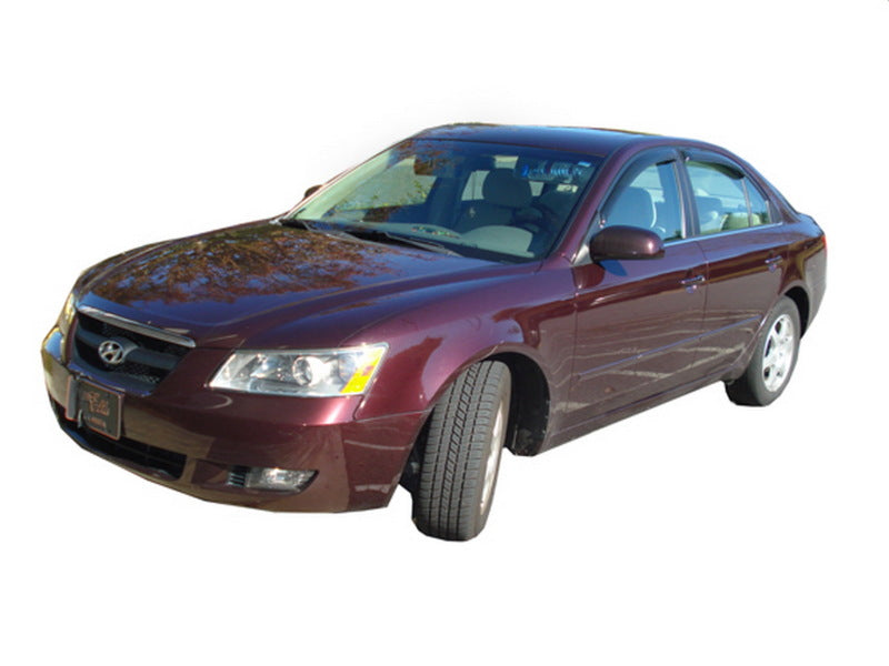 AVS 05-10 Hyundai Sonata (Old Body Style) Ventvisor Outside Mount Window Deflectors 4pc - Smoke AVS Wind Deflectors  AXOPROS