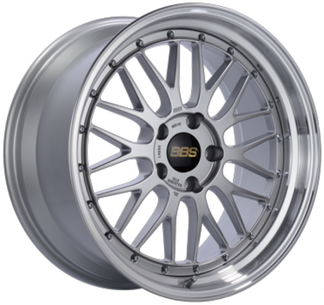 BBS LM 18x8 5x112 ET45 Diamond Silver Center / Diamond Cut Lip Wheel PFS/Clip Required BBS Wheels - Forged  AXOPROS