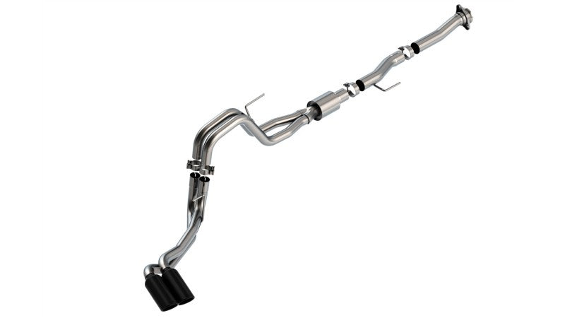 Borla F-150 2021 5.0L 2dr RC SB (122.8 WB) XL/XLT 3/2.25 DSE Cat-Back ATAK Black Chrome Tips Borla Catback  AXOPROS