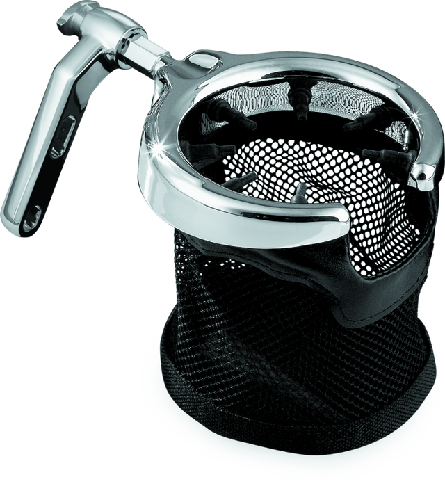 Kuryakyn Mesh Basket Universal Drink Holder Perch  Mount Chrome Kuryakyn Cup Holders  AXOPROS