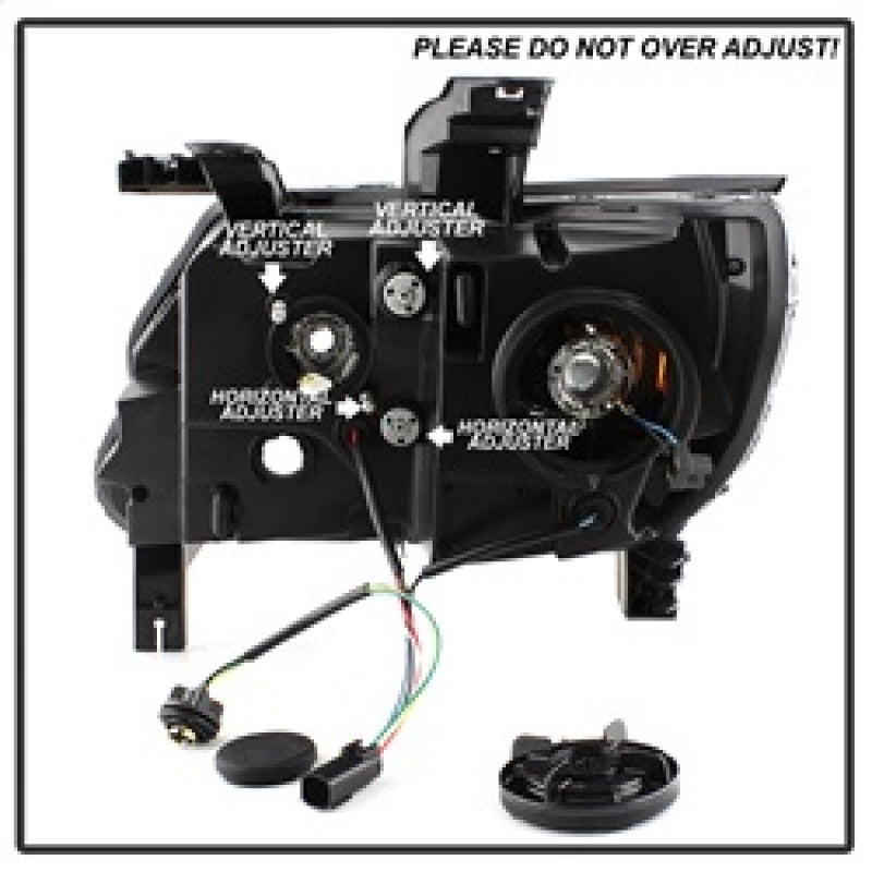 Spyder 15-17 Chevy Colorado Projector Headlights - Light Bar LED - Black (PRO-YD-CCO15-LBDRL-BK) SPYDER Headlights  AXOPROS