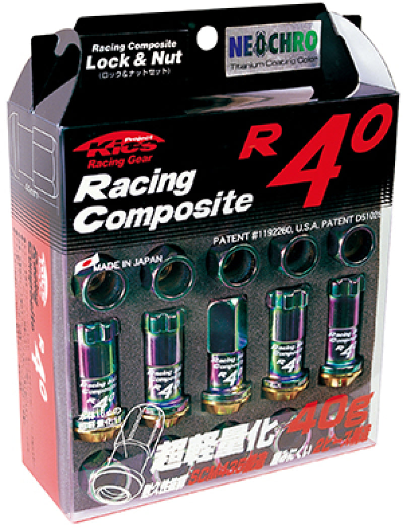 Project Kics 12x1.50 R40 Lug Nuts - Neo Chrome (16+4 Locks) Project Kics Lug Nuts  AXOPROS