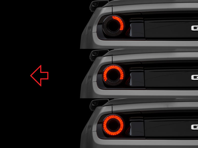 Raxiom 15-22 Ford Mustang Halo LED Tail Lights - Gloss Black Housing (Smoked Lens) Raxiom Tail Lights  AXOPROS