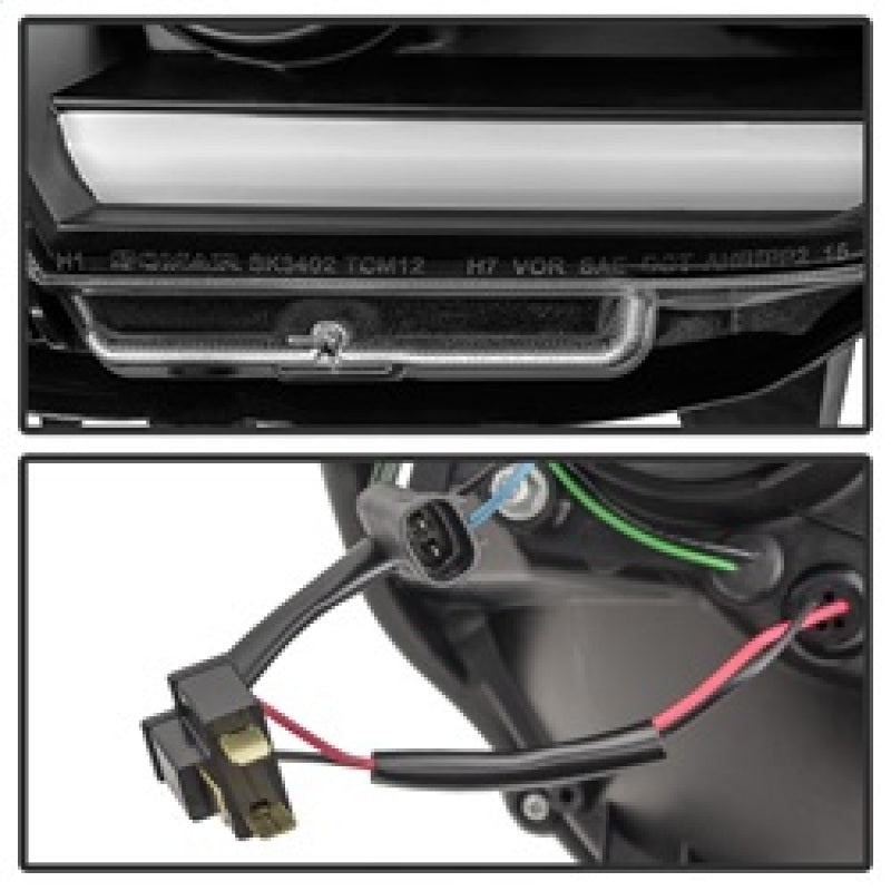 Spyder Toyota Tacoma 12-15 Projector Headlights Light Bar DRL Black PRO-YD-TT12-LBDRL-BK SPYDER Headlights  AXOPROS