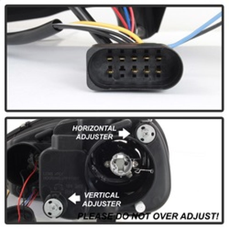 Spyder Volkswagen GTI 06-09/Jetta 06-09 Halogen Model Only - LED Halo DRL Black PRO-YD-VG06-HL-BK SPYDER Headlights  AXOPROS