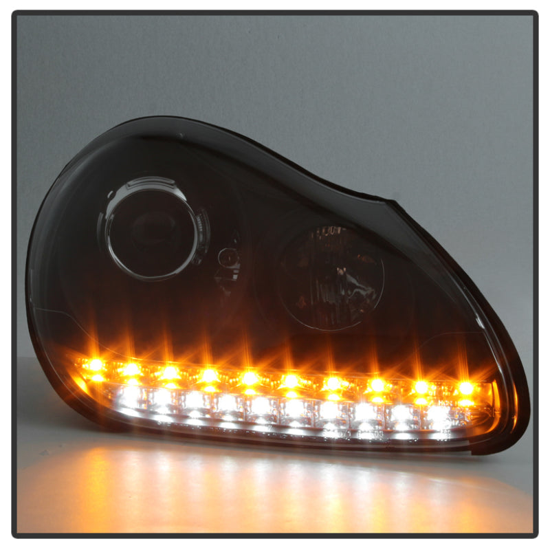 Spyder Porsche Cayenne 03-06 Projector Xenon/HID Model- DRL LED Blk PRO-YD-PCAY03-HID-DRL-BK SPYDER Headlights  AXOPROS