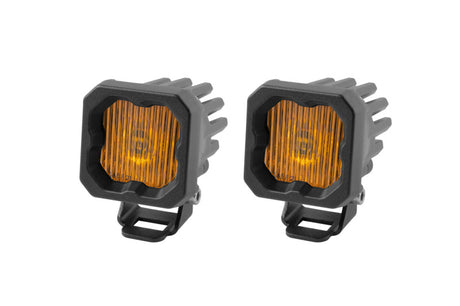Diode Dynamics Diode Dynamics Stage Series C1 LED Pod - Yellow SAE Fog Standard ABL (Pair) Light Bars & Cubes aftermarket performance part