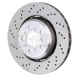 SHW 08-13 BMW M3 4.0L Left Front Cross-Drilled Lightweight Brake Rotor (34112283801) SHW Performance Brake Rotors - Drilled  AXOPROS