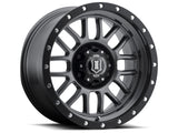 ICON Alpha 17x8.5 6x5.5 0mm Offset 4.75in BS 106.1mm Bore Gun Metal Wheel ICON Wheels - Cast  AXOPROS