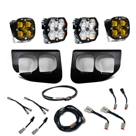 Baja Designs Baja Designs 20-22 Ford SD Squadron Pro/SAE 2.0 Fog Pocket Kit Upfitter (SAE Fog) - Baja Amber Fog Lights aftermarket performance part