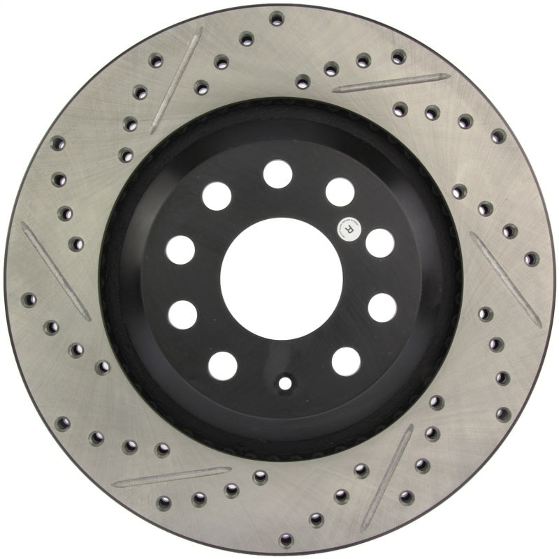StopTech 09 VW Passat CC / 06-09 Passat Slotted & Drilled Right Rear Rotor Stoptech Brake Rotors - Slot & Drilled  AXOPROS