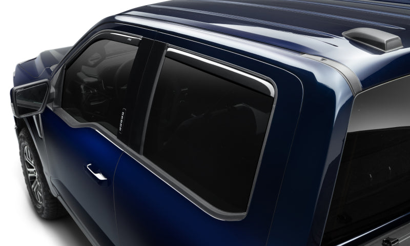 AVS 15-18 Ford F-150 Supercrew Ventvisor In-Channel Front & Rear Window Deflectors 4pc - Smoke AVS Wind Deflectors  AXOPROS