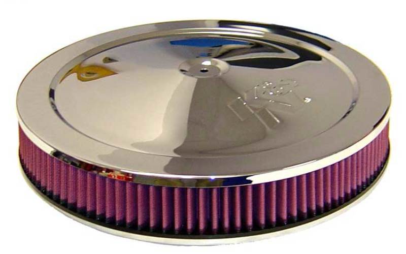 K&N 14in Red Custom Air Cleaner Assembly - 5.125in ID x 14in OD x 3.87in H K&N Engineering Carburetor Air Cleaners  AXOPROS