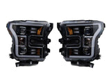 Raxiom Raxiom 15-17 Ford F-150 G3 Projector Headlights w/ LED Accent- Black Housing (Clear Lens) Headlights aftermarket performance part