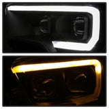 xTune Toyota Tacoma 16-18 DRL Light Bar Projector Headlights - Black PRO-JH-TTA16-LBDRL-BK SPYDER Headlights  AXOPROS