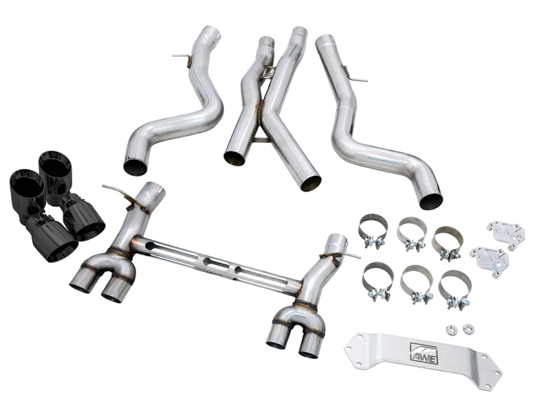 AWE Tuning BMW F8X M3/M4 Track Edition Catback Exhaust - Diamond Black Tips AWE Tuning Catback  AXOPROS