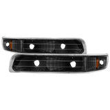 Xtune Chevy Silverado 99-02 Amber Reflector Bumper Lights Black CBL-JH-CS99-AM-BK SPYDER Sidemarkers & Indicators  AXOPROS