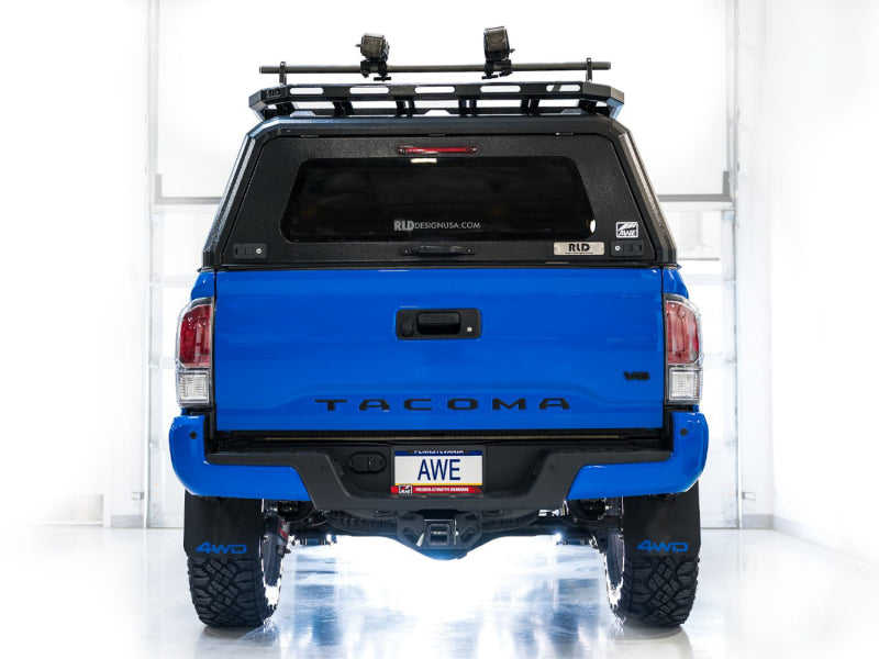 AWE 2016-2022 Toyota Tacoma 0FG Exhaust with BashGuard - No Tips AWE Tuning Catback  AXOPROS
